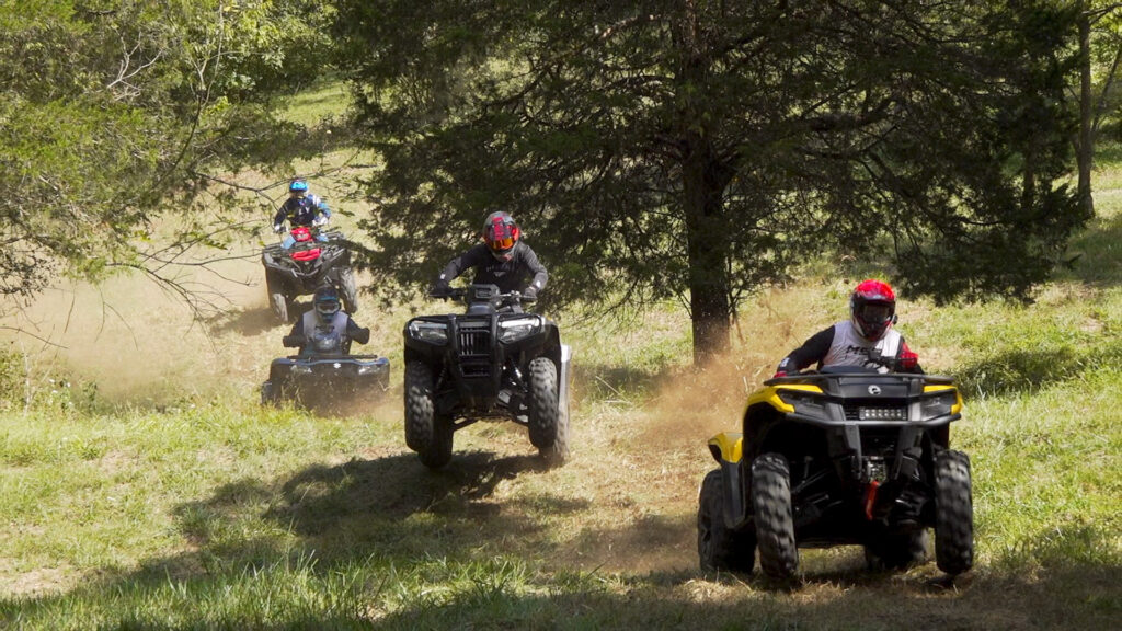700cc single cylinder ATV shootout suspension travel 